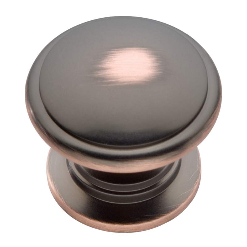 K44-OBH Oil Rubbed Bronze 1 1/4" Solid Brass Disc Cabinet Knob Pulls Keeler