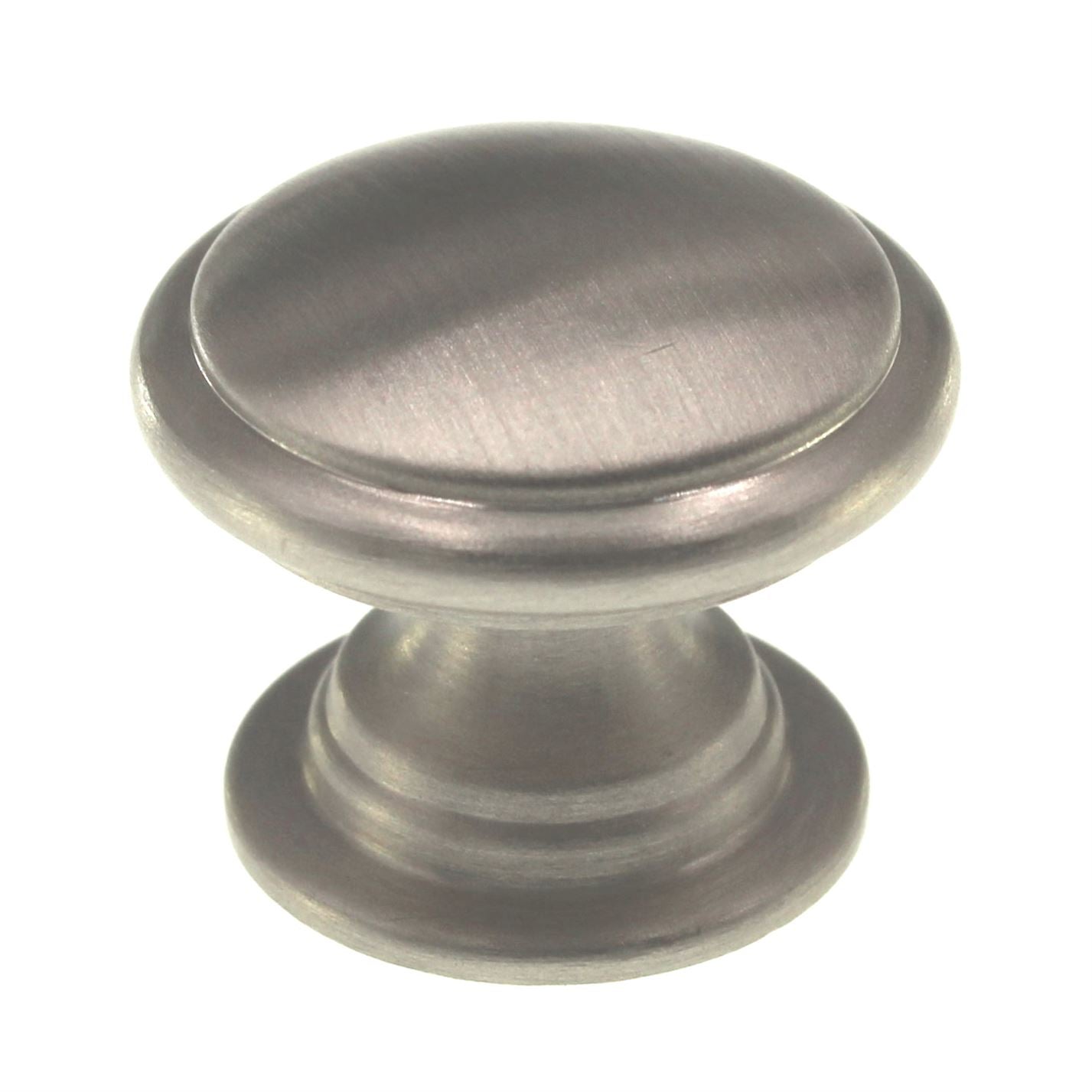 Keeler Power & Beauty Satin Nickel 1 1/4" Ridged Cabinet Knob K444