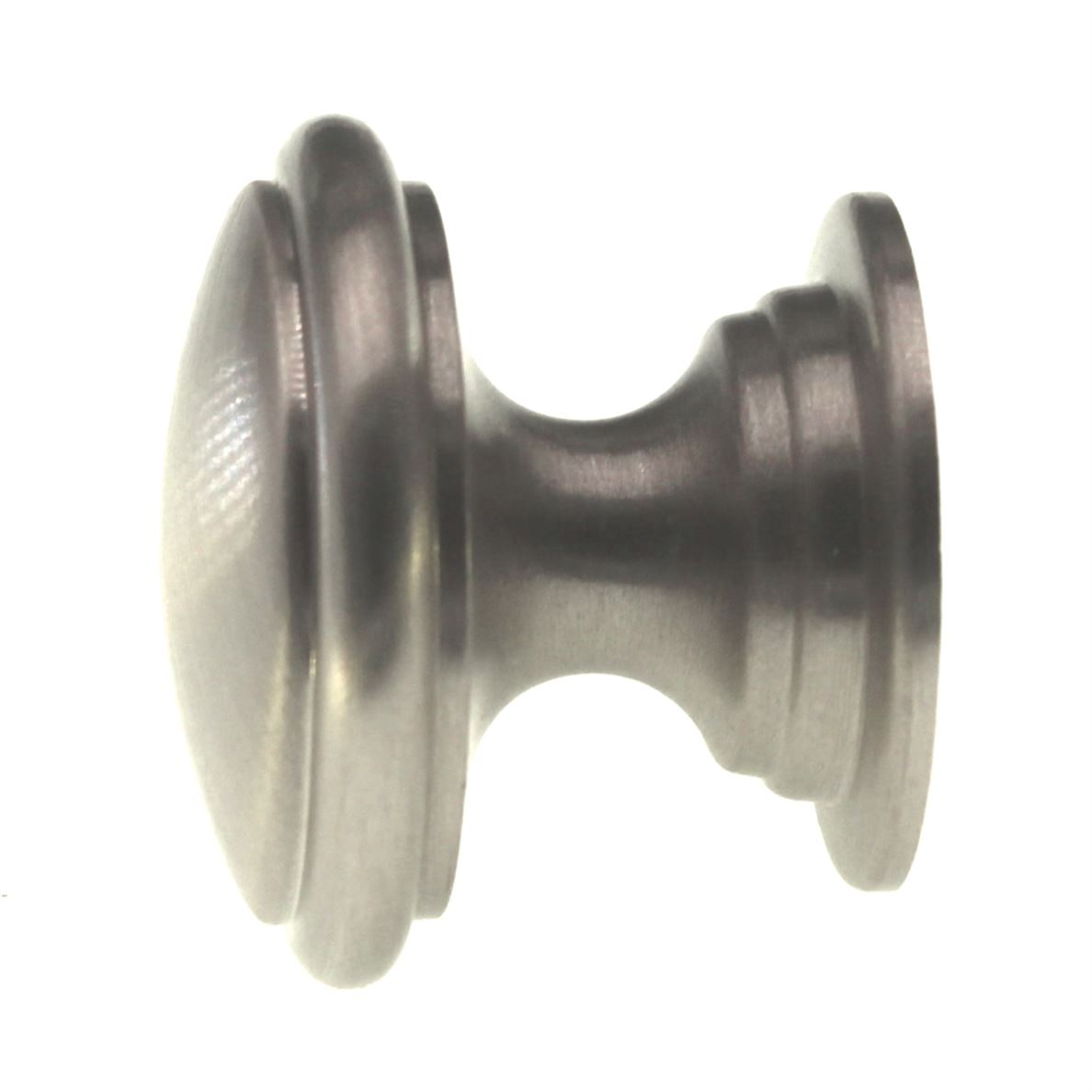 Keeler Power & Beauty Satin Nickel 1 1/4" Ridged Cabinet Knob K444