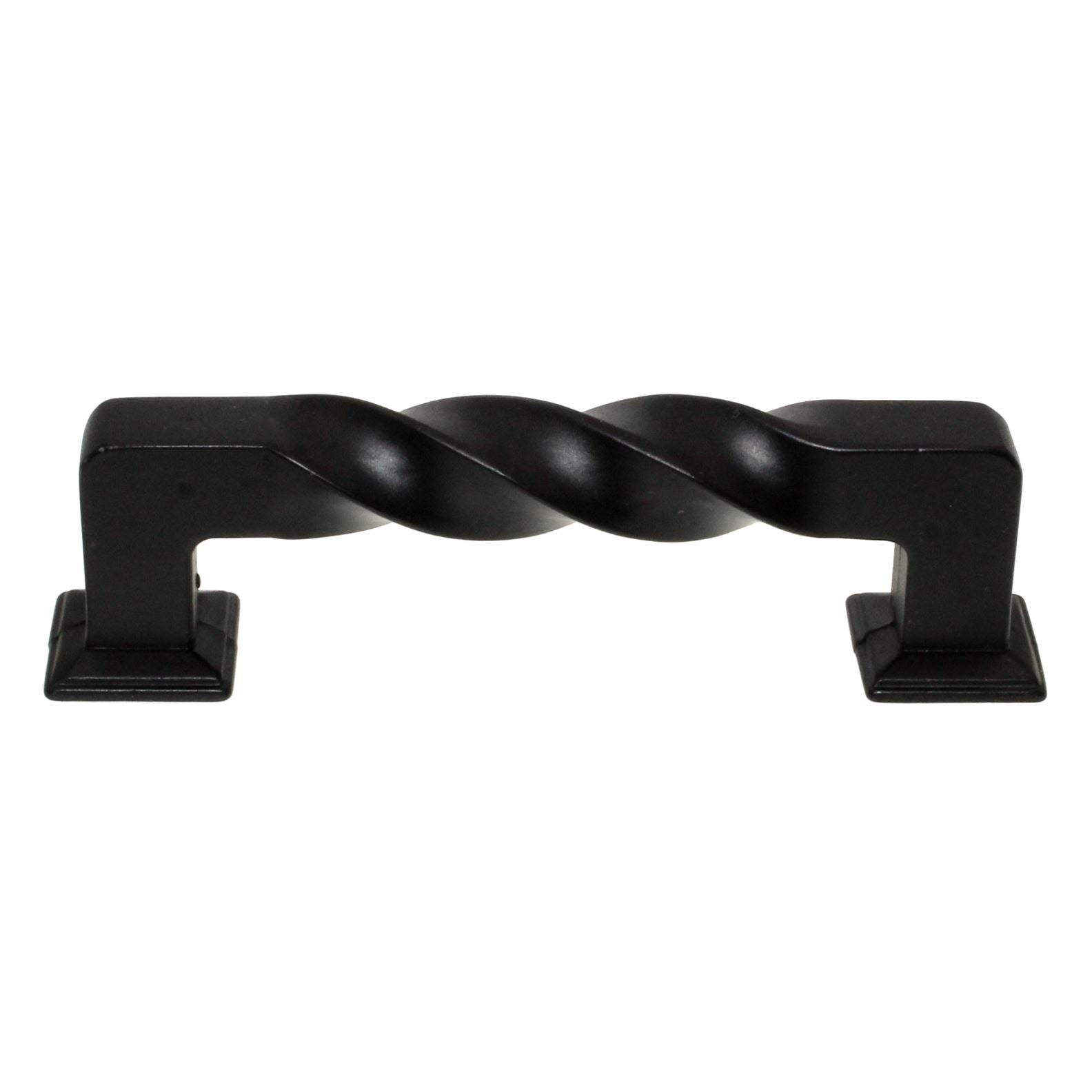 H-Select Iron Forge Dark Copper 3 3/4" (96mm) Ctr Cabinet Twist Bar Pull K462-BL