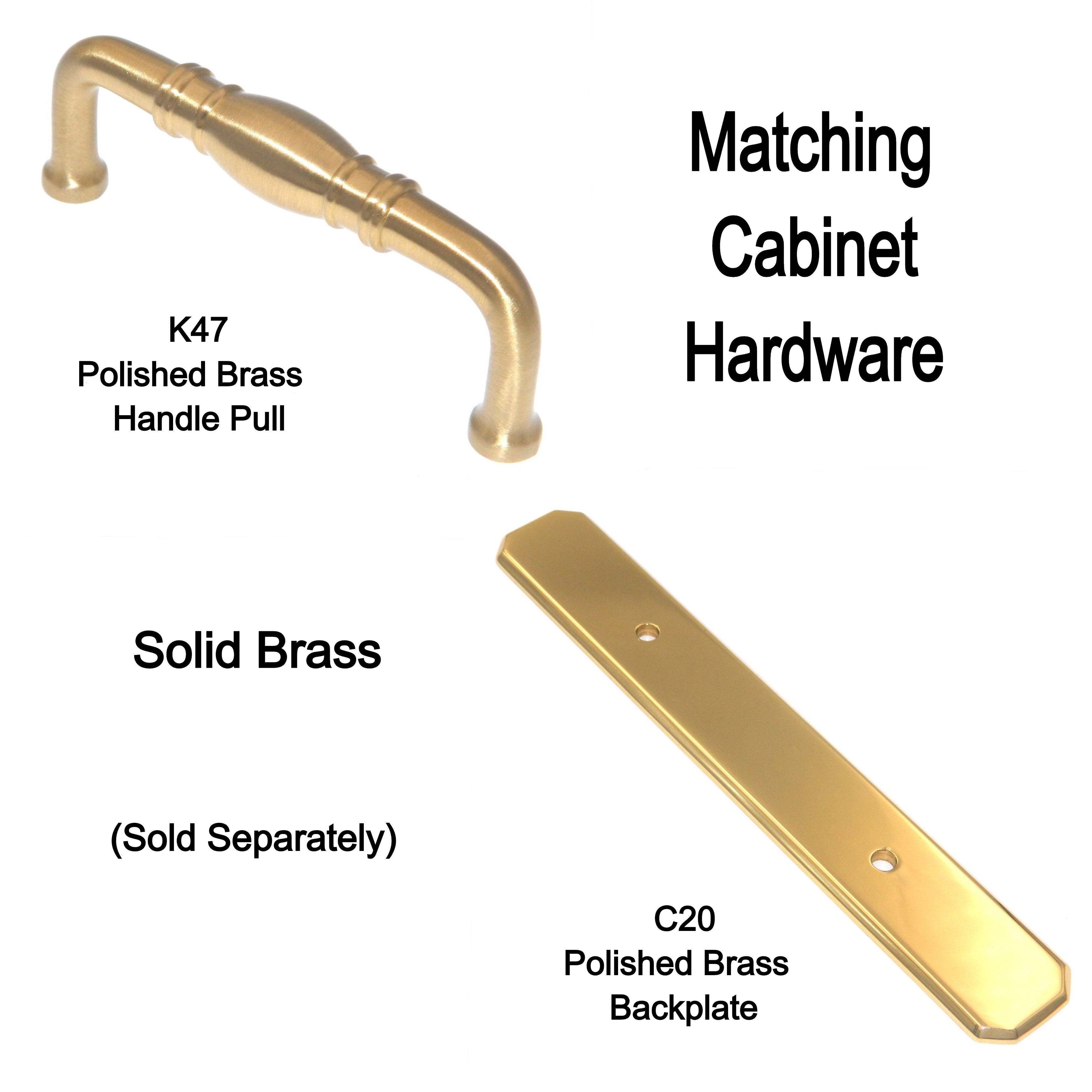 20 Pack Belwith Keeler Prestige K47 Polished Brass 3"cc Solid Brass Cabinet Handle Pull