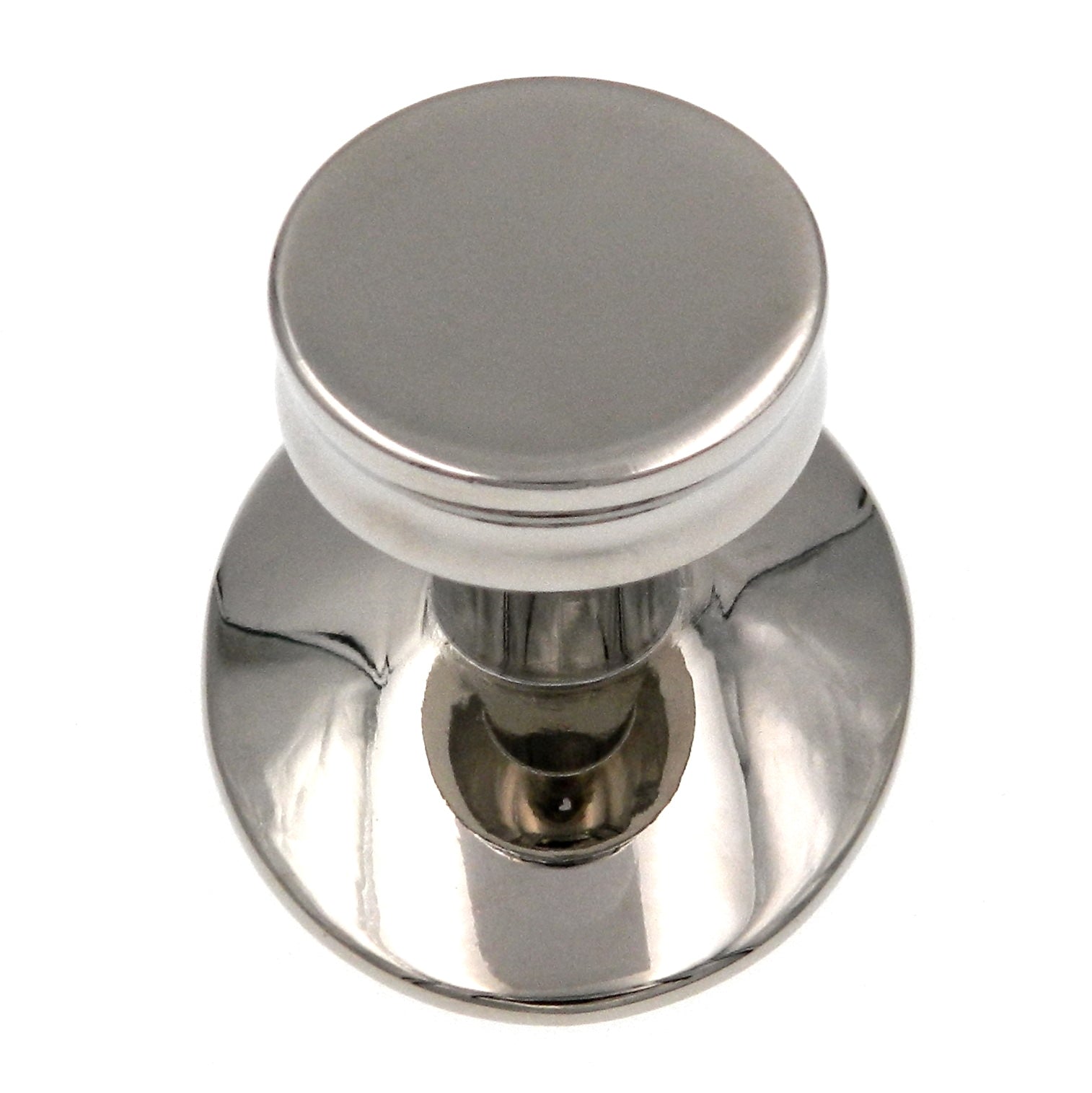 Hickory Hardware Metropolis Bright Nickel Cabinet Knob with Oval Backplate K65-14