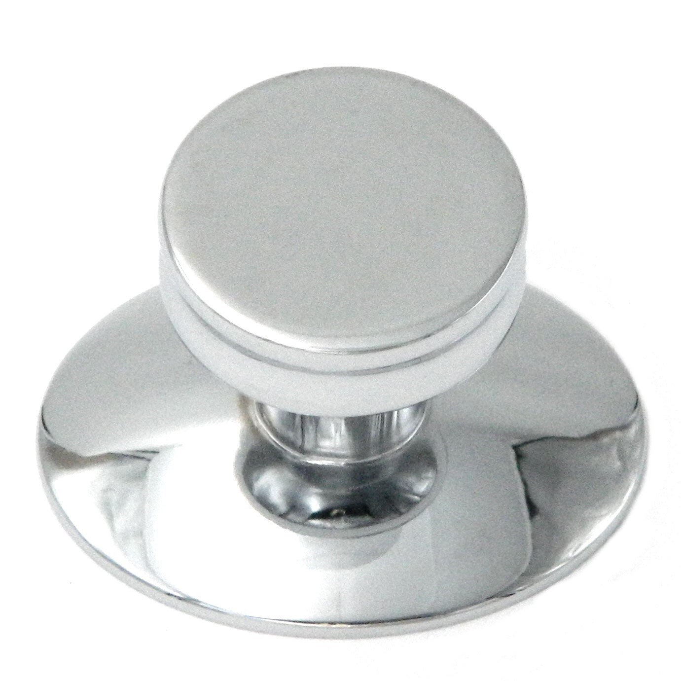 Hickory Hardware Metropolis 1 1/8" Polished Chrome Round with Backplate Cabinet Knob K65-CH