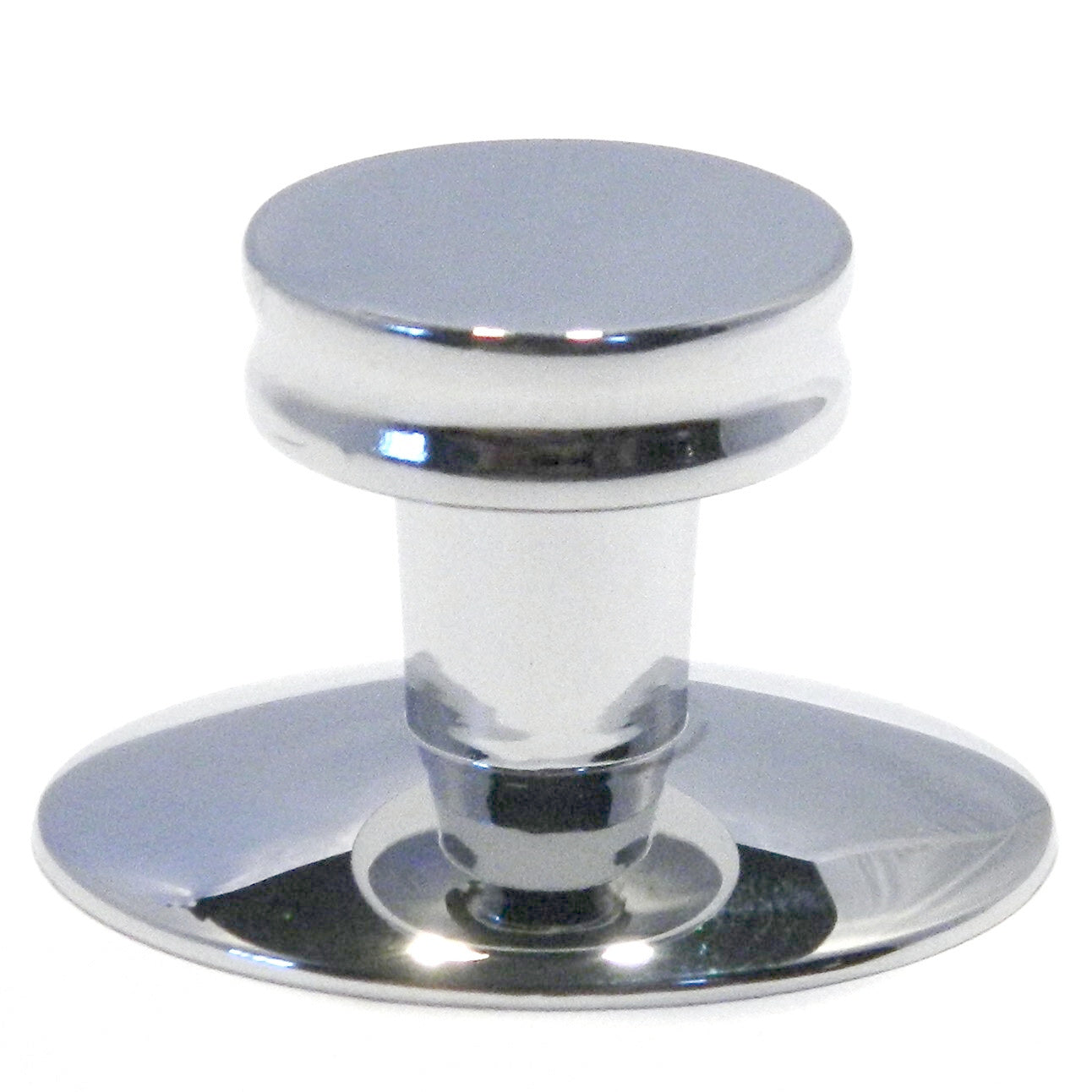 Hickory Hardware Metropolis 1 1/8" Polished Chrome Round with Backplate Cabinet Knob K65-CH