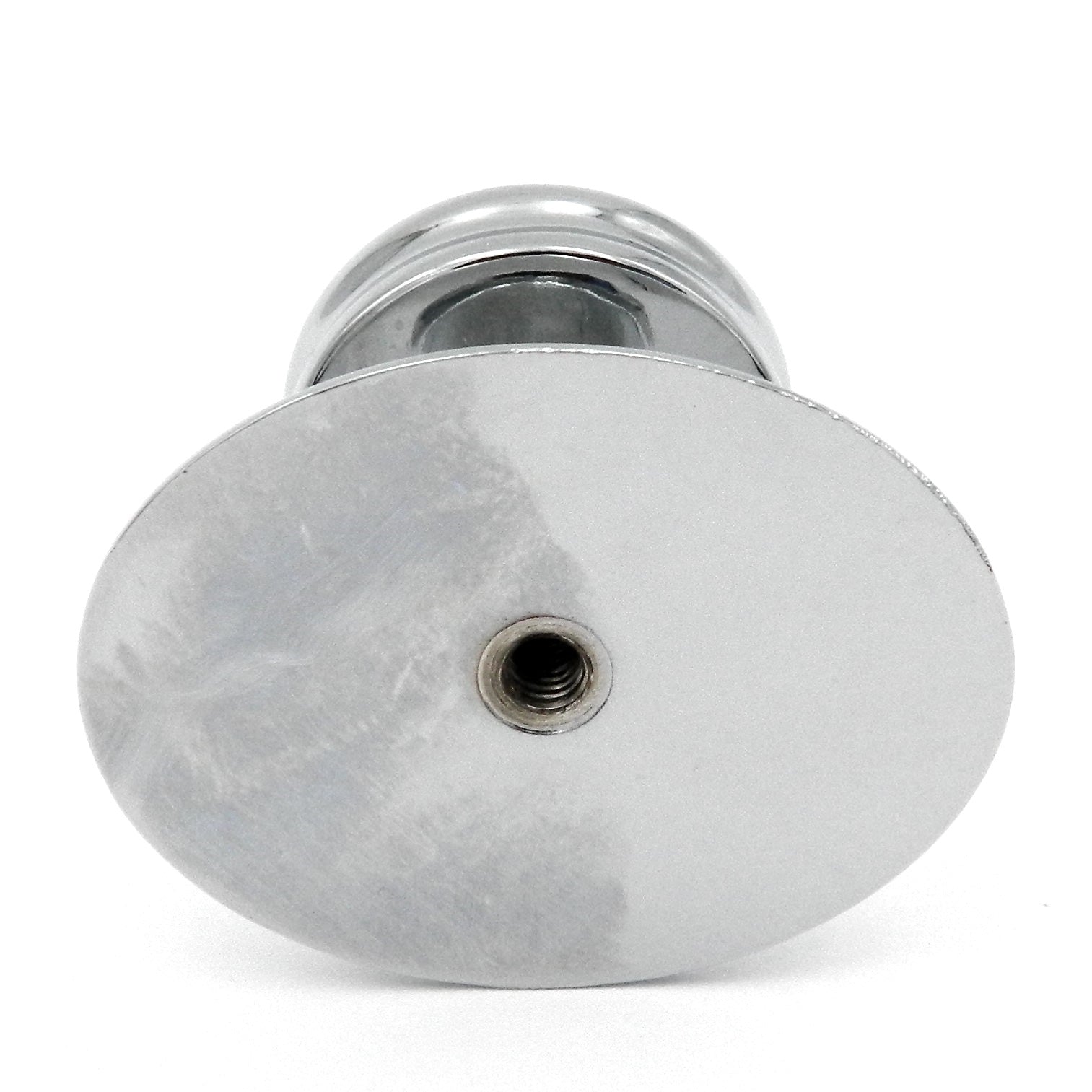 Hickory Hardware Metropolis 1 1/8" Polished Chrome Round with Backplate Cabinet Knob K65-CH