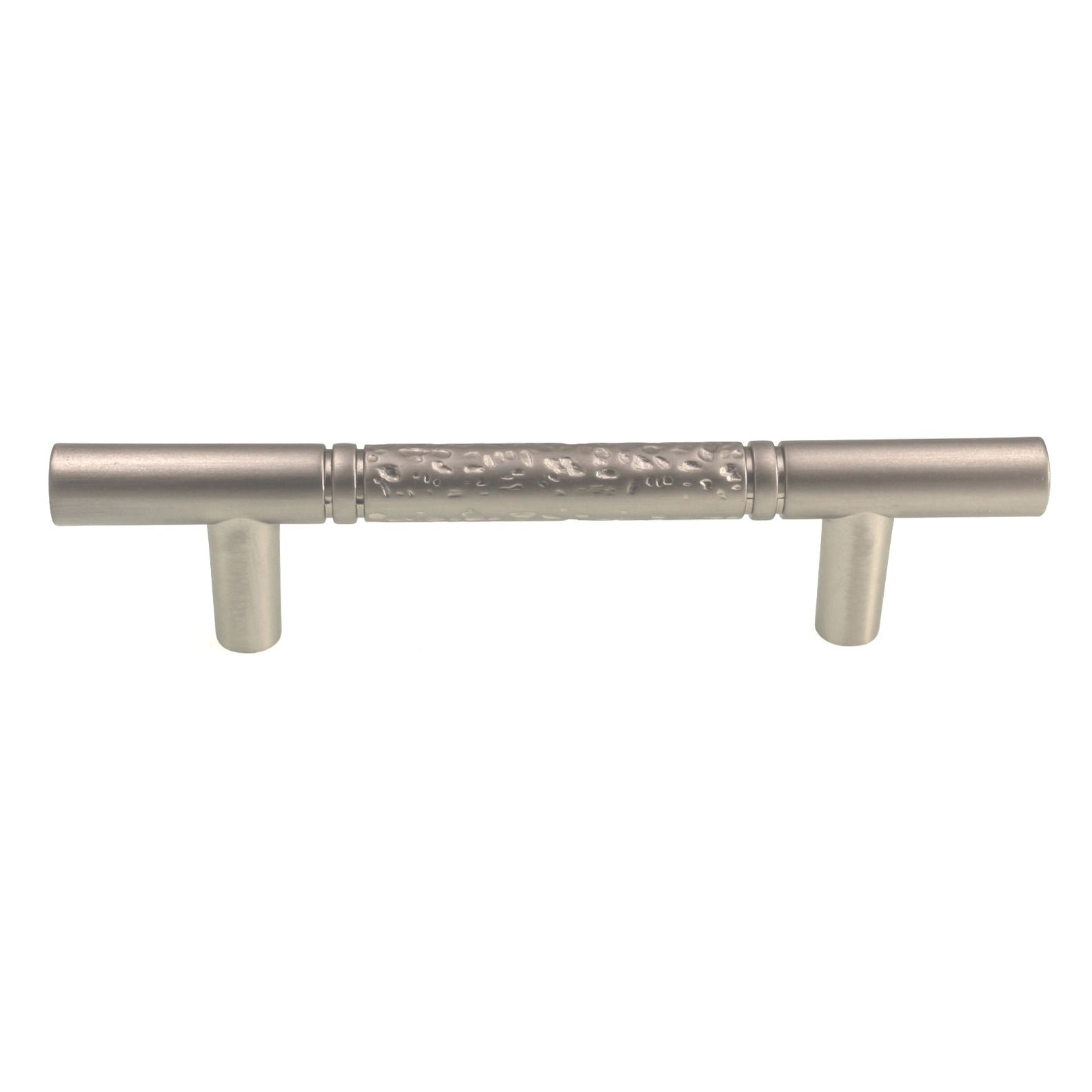 10 Pack Hammered Center 3" Ctr Cabinet Bar Pull Handle Satin Nickel K961-DSN