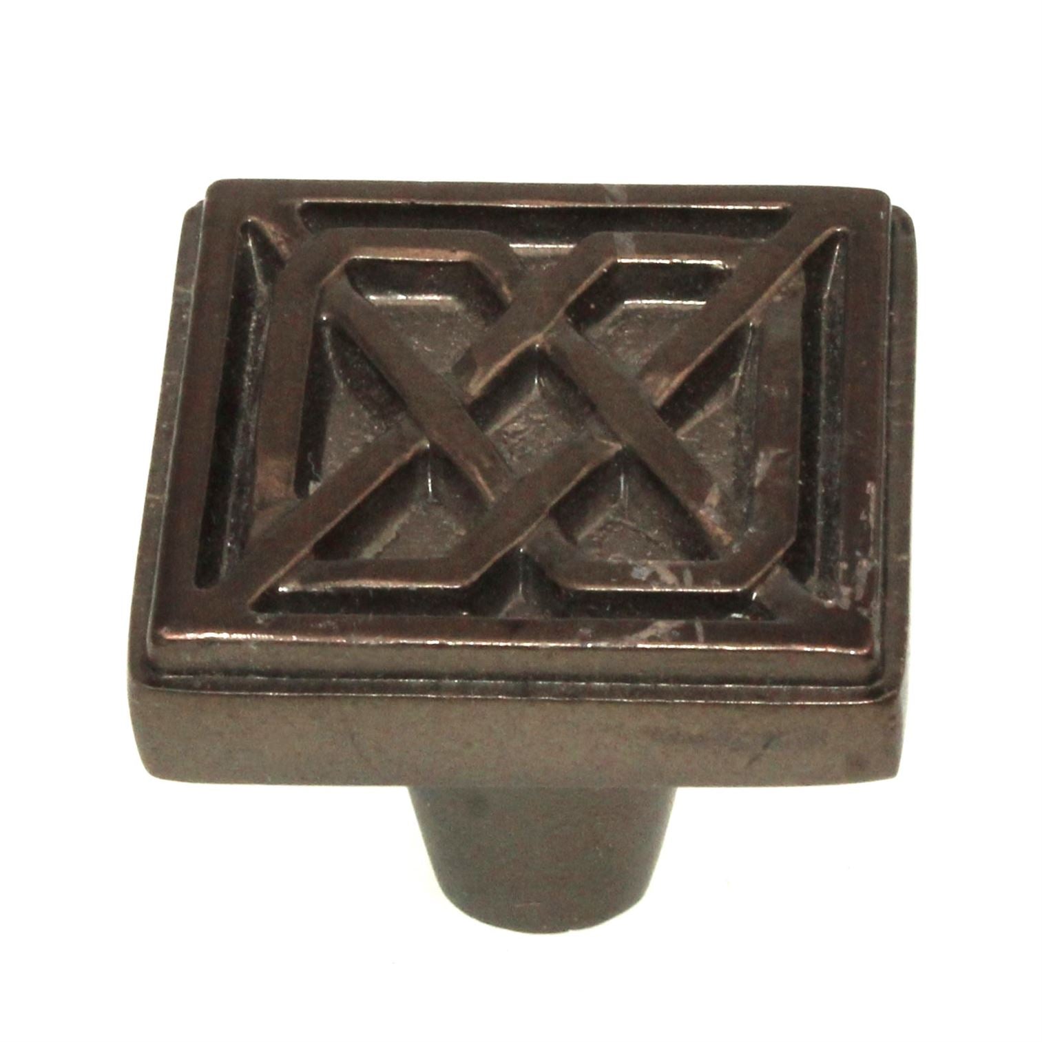 Belwith Keeler Celtic 1 1/4" Square Cabinet Knob Refined Bronze KB73836-RB