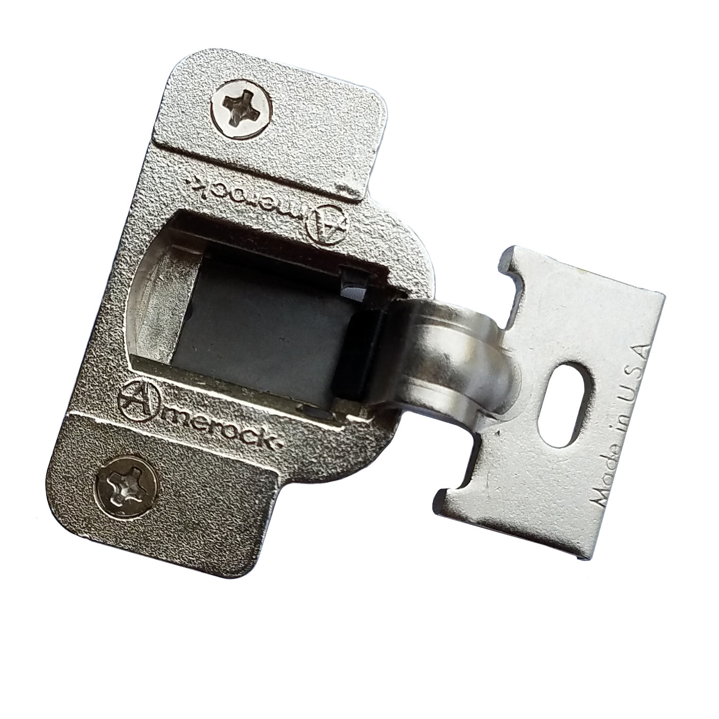 Amerock Nickel 105 deg. Partial Wrap 5/8" Overlay Concealed Hinge LD2143K-3-14