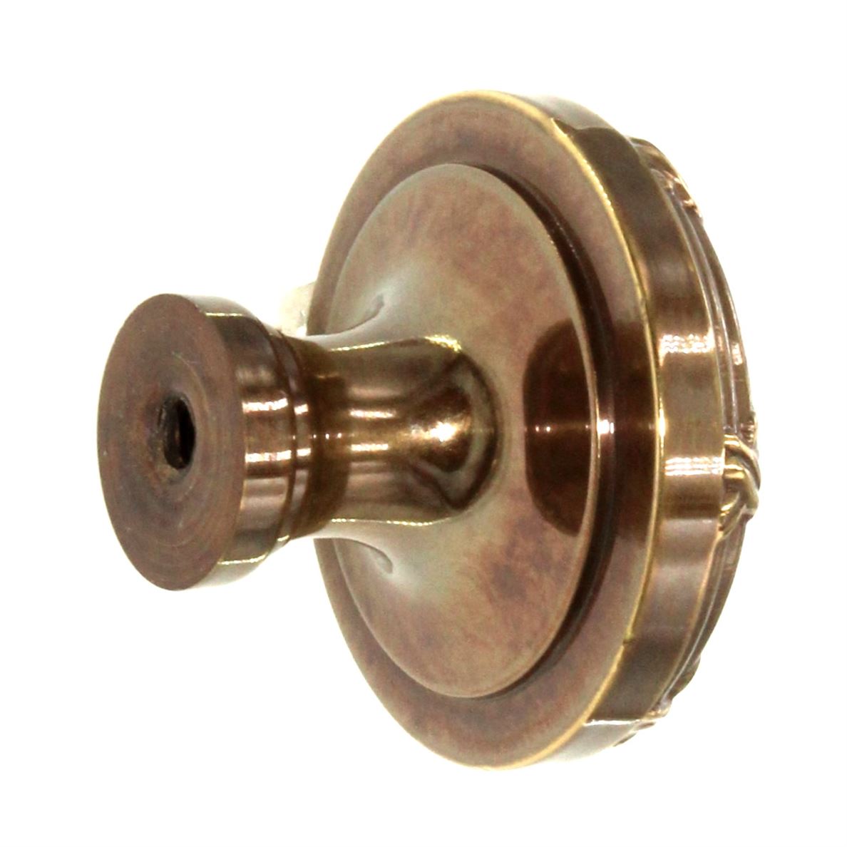 M103 Sherwood Antique Brass 1 1/2" Solid Brass Cabinet Knob Pull Keeler