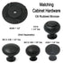 20 Pack Belwith Keeler Period Brass 1 1/4" Oil Rubbed Bronze Round Solid Brass Cabinet Knob BK13-10B