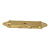 Polished Brass Ribbon & Reed Solid Brass Knob Backplate