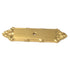 Polished Brass Ribbon & Reed Solid Brass Knob Backplate