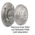 Belwith Keeler Ribbon & Reed 1 1/4" Satin Nickel Round Ornate Solid Brass Cabinet Knob M402