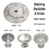 10 Pack Belwith Keeler Richelieu 1 1/4" Satin Nickel Round Ornate Solid Brass Cabinet Knob F406