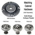 20 Pack Belwith Keeler Richelieu 1 1/4" Antique Pewter Round Lion Face Solid Brass Cabinet Knob F502