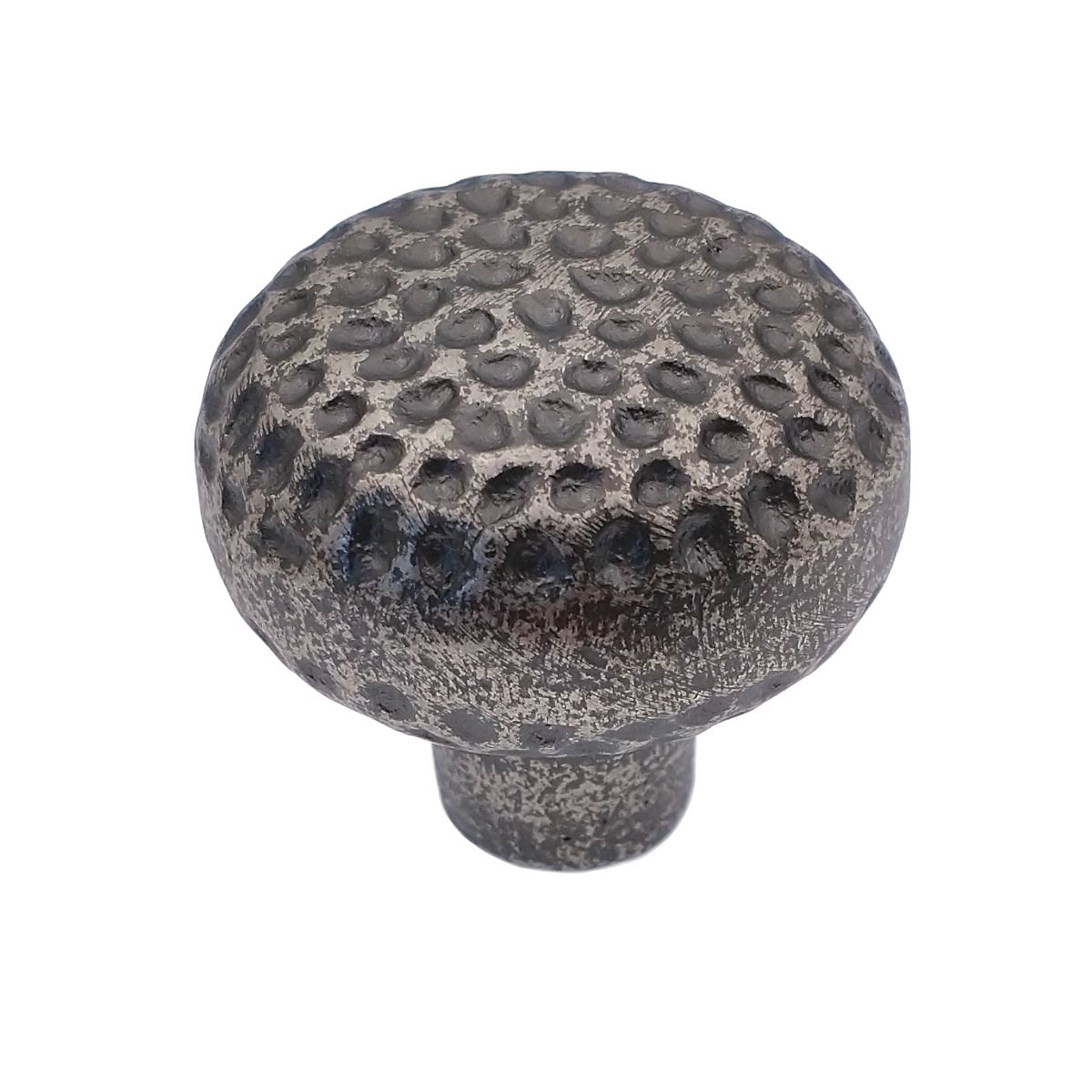 10 Pack Belwith Keeler Kingston 1 1/4" Old English Pewter Hammered Solid Brass Cabinet Knob M671