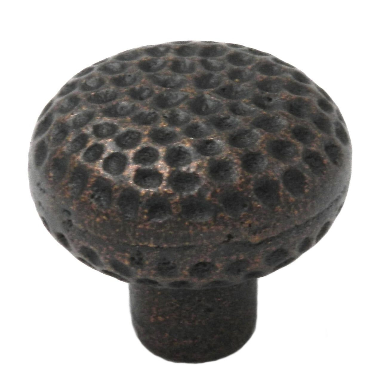 Belwith Keeler Kingston 1 1/4" Antique Satin Bronze Round Hammered  Solid Brass Cabinet Knob M71