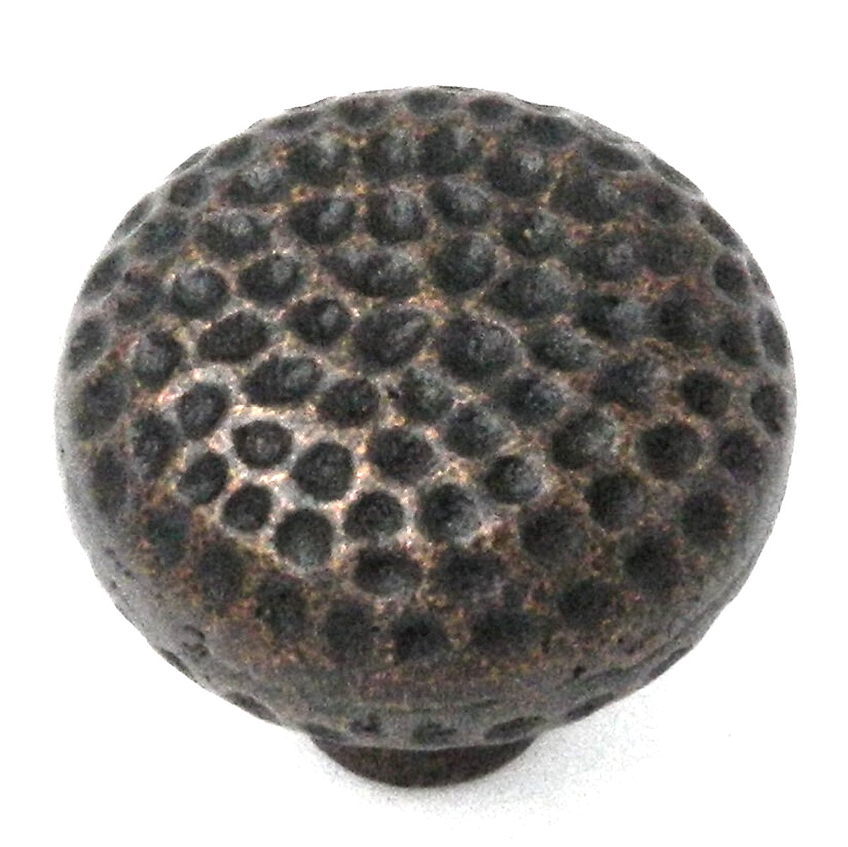 10 Pack Belwith Keeler Kingston 1 1/4" Antique Satin Bronze Hammered Solid Brass Cabinet Knob M71