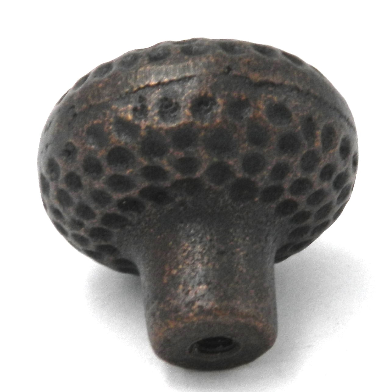 Belwith Keeler Kingston 1 1/4" Antique Satin Bronze Round Hammered  Solid Brass Cabinet Knob M71