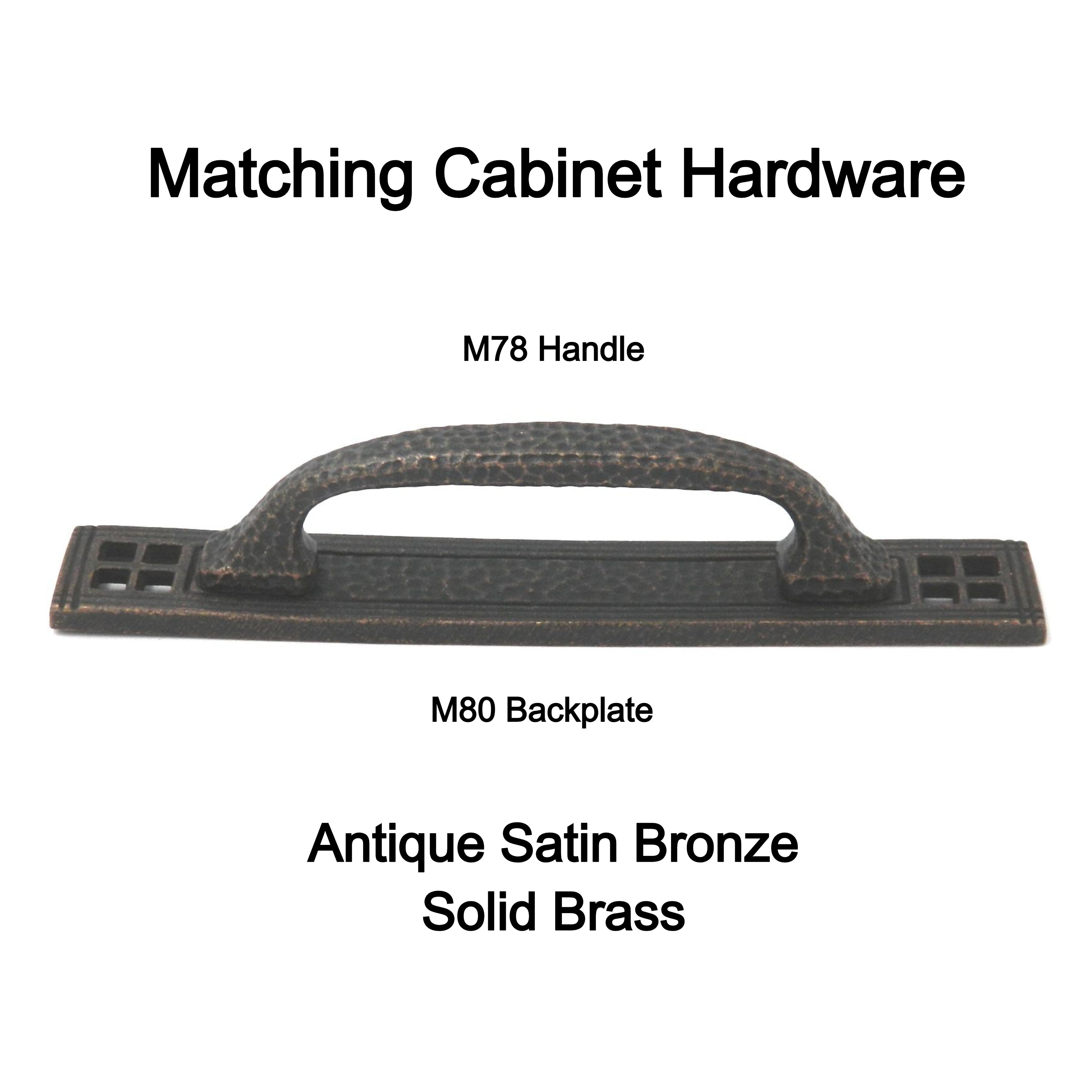 Hickory Hardware Kingston Antique Satin Bronze 3 3/4" (96mm)cc Handle Backplate M80