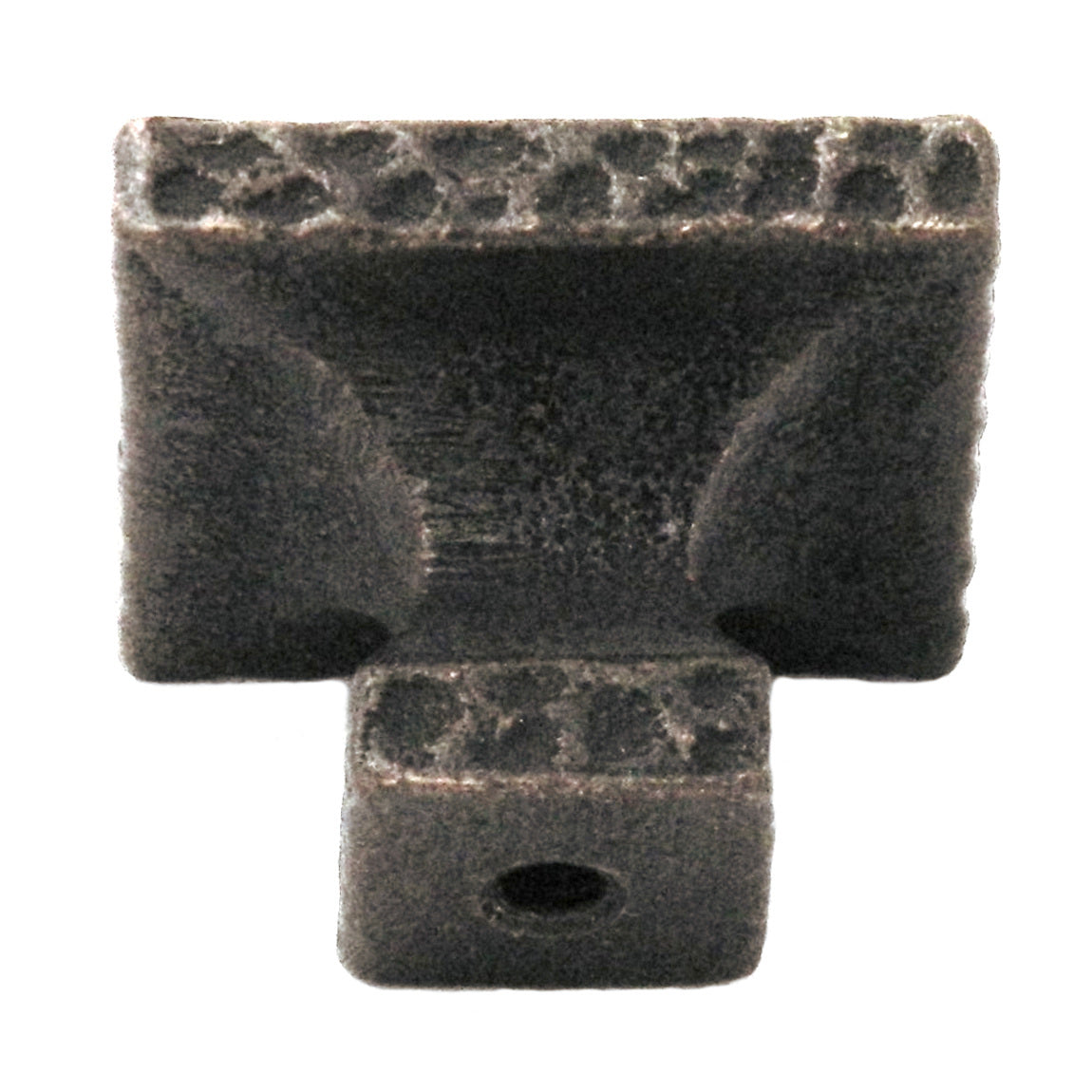 Belwith Keeler Kingston 1 1/4" Antique Satin Bronze Square Hammered Pyramid Solid Brass Cabinet Knob M82