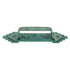 Acorn Mfg Forged Iron Cabinet Pull With Backplate 3 3/4" (96mm) Ctr. Green MPAVP