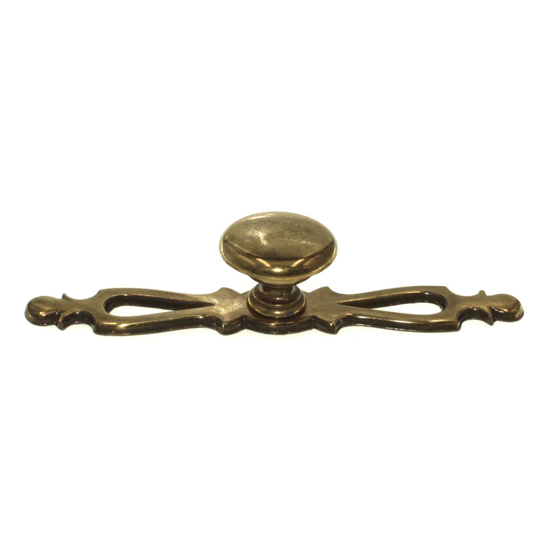 Belwith Manor House Brass 1 1/8" Cabinet Knob With Backplate N13984-9998