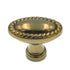 Belwith Keeler Annapolis 1 3/8" Sherwood Antique Brass Oval Rope Solid Brass Cabinet Knob P104