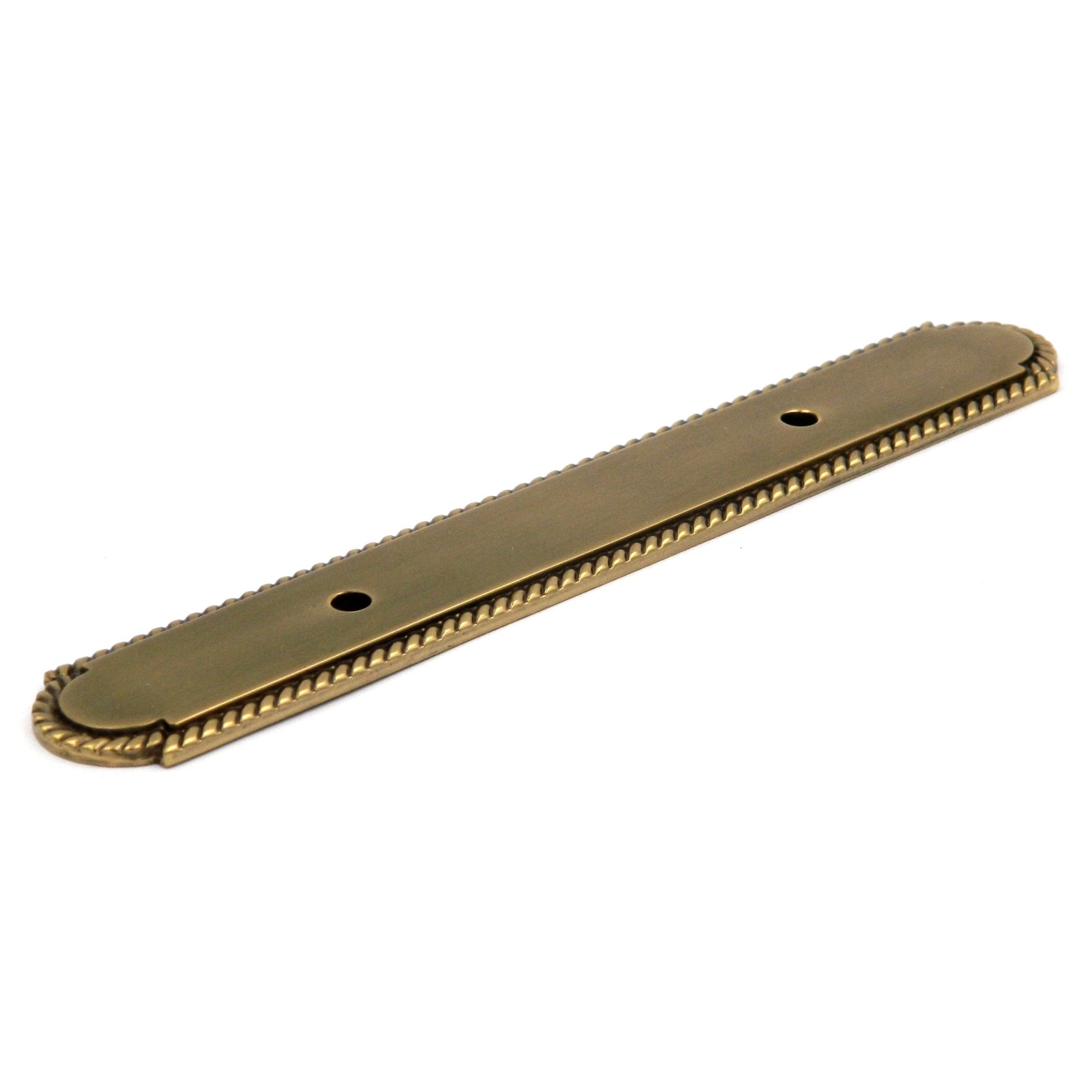 10 Pack Belwith Sherwood Antique Solid Brass 3"cc Cabinet Handle Backplates P109