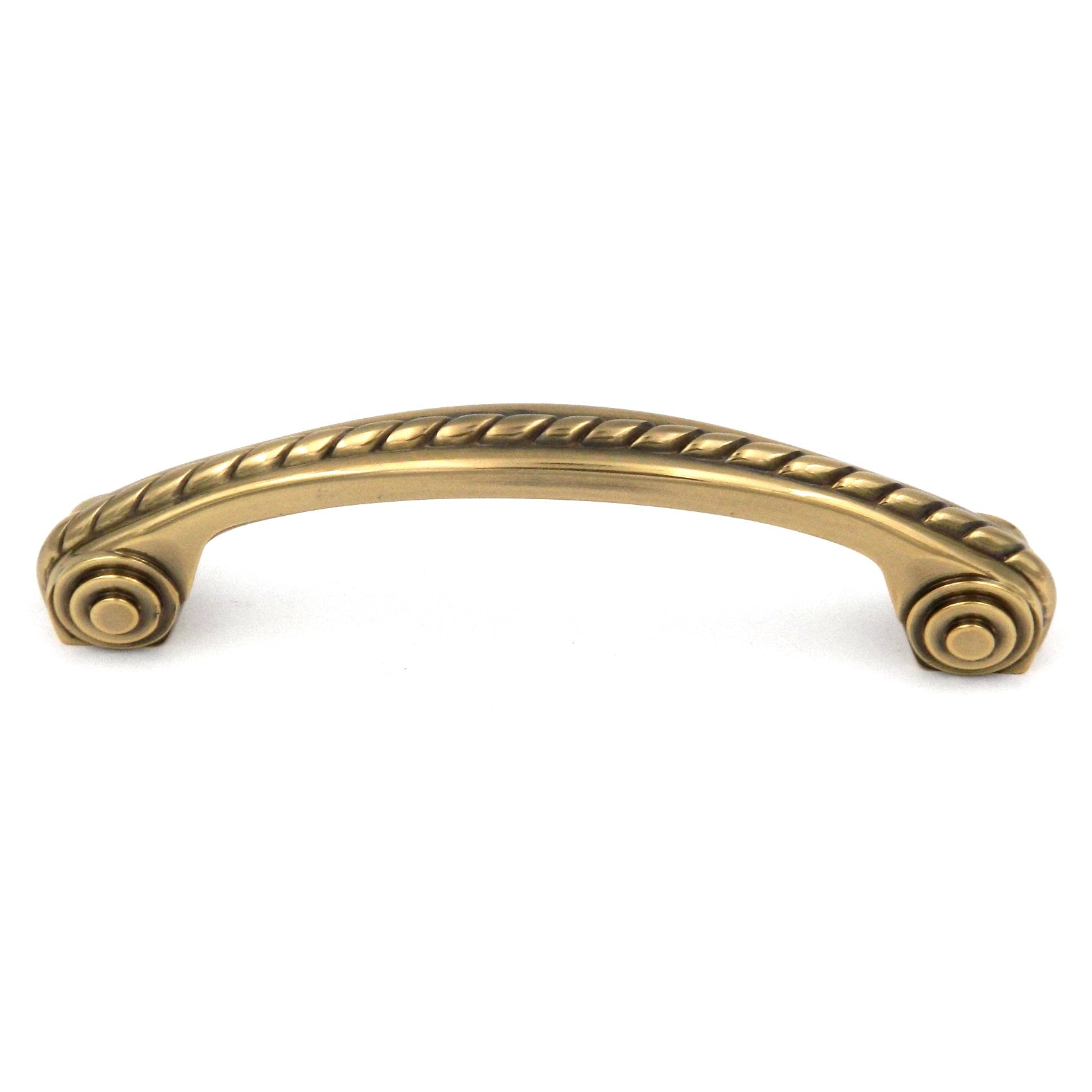 Hickory Hardware Annapolis Sherwood Antique Brass Cabinet  3 3/4" (96mm)cc Handle Pull P115