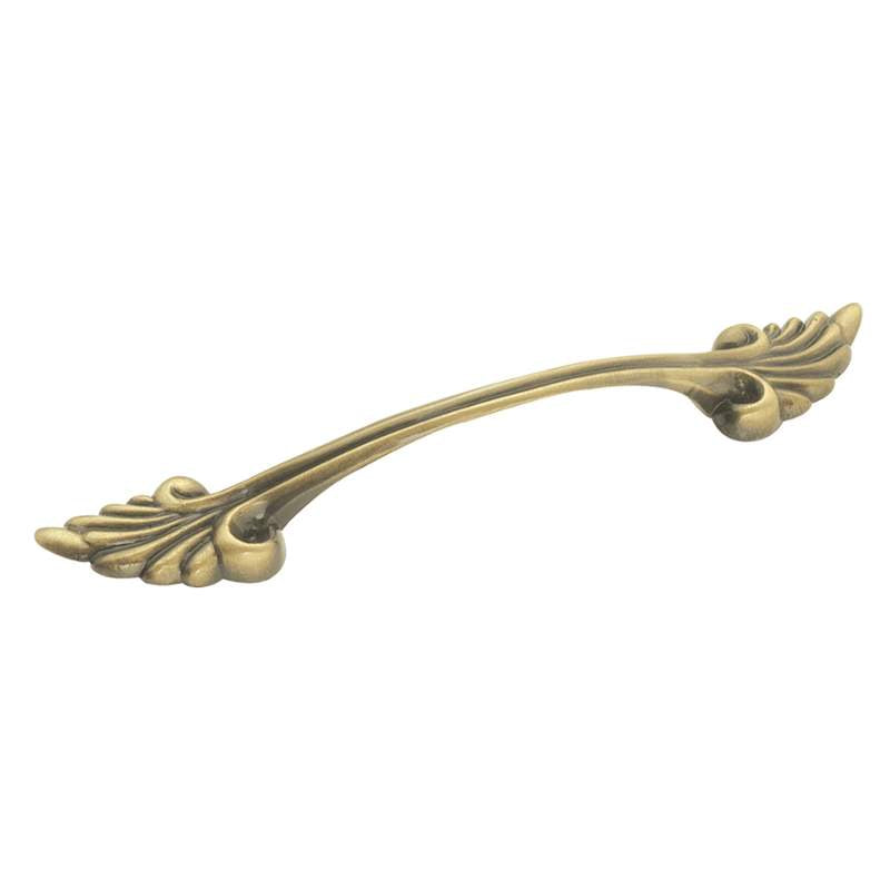 P118-AB Antique Brass 3"cc Ornate Cabinet Hardware Handle Pulls Belwith Cavalier