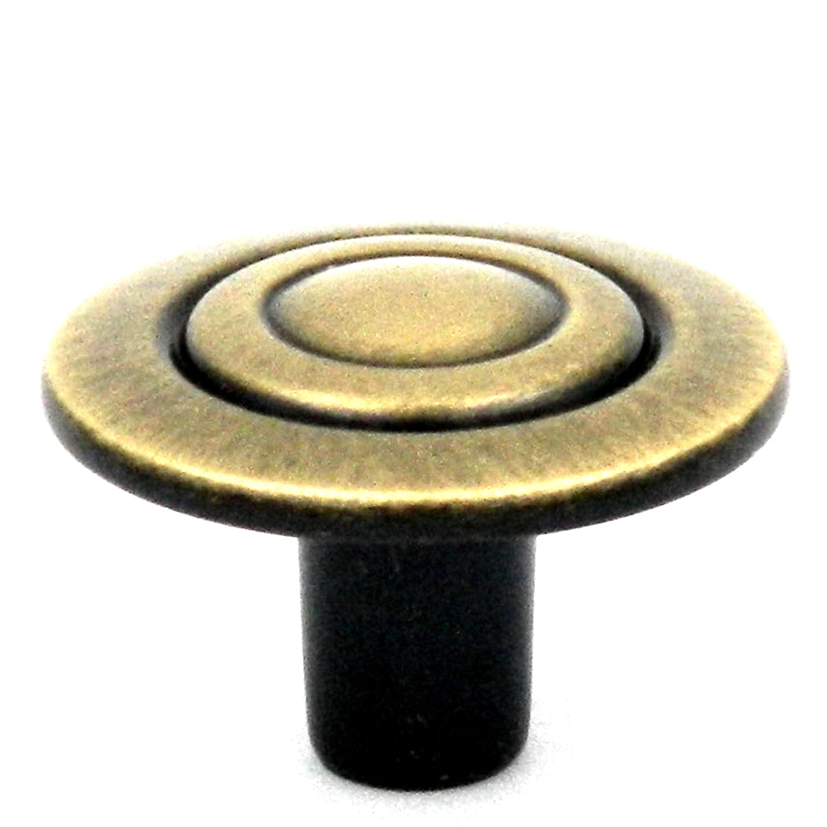 Hickory Hardware Cavalier Antique Brass Disc 1 1/8" Cabinet Knob P120-AB