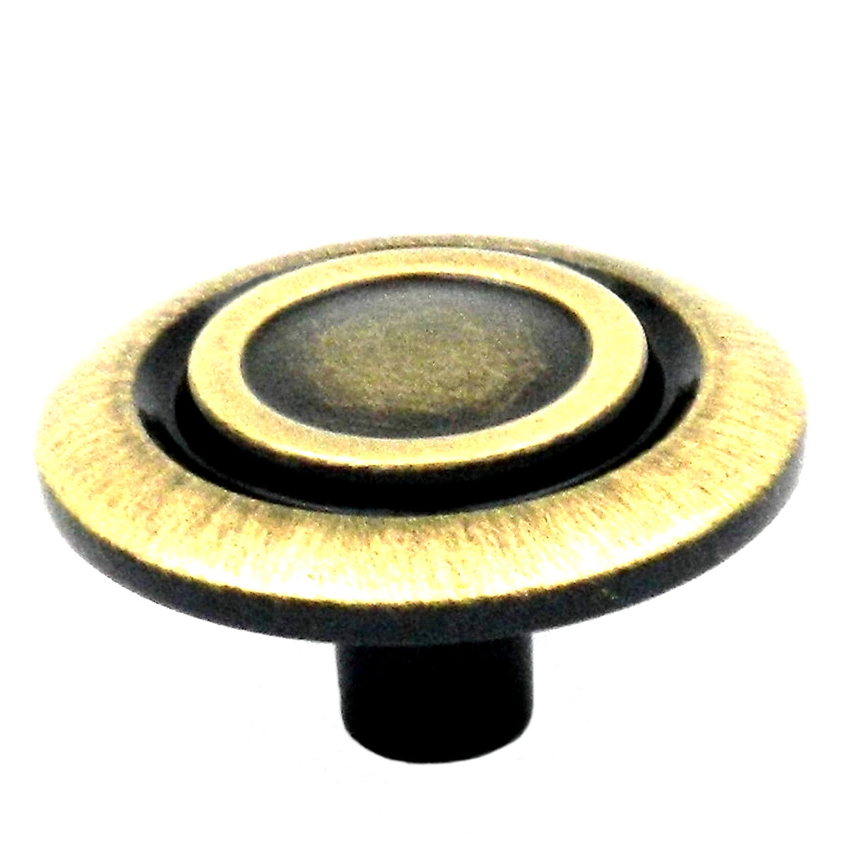 Hickory Hardware Cavalier Antique Brass Disc 1 3/8" Cabinet Knob P121-AB