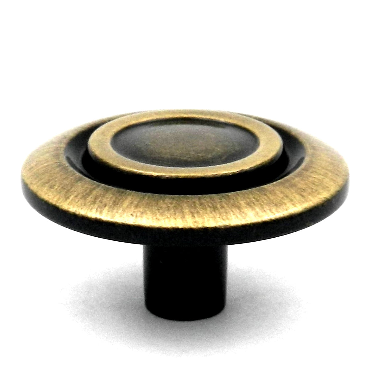 Hickory Hardware Cavalier Antique Brass Disc 1 3/8" Cabinet Knob P121-AB