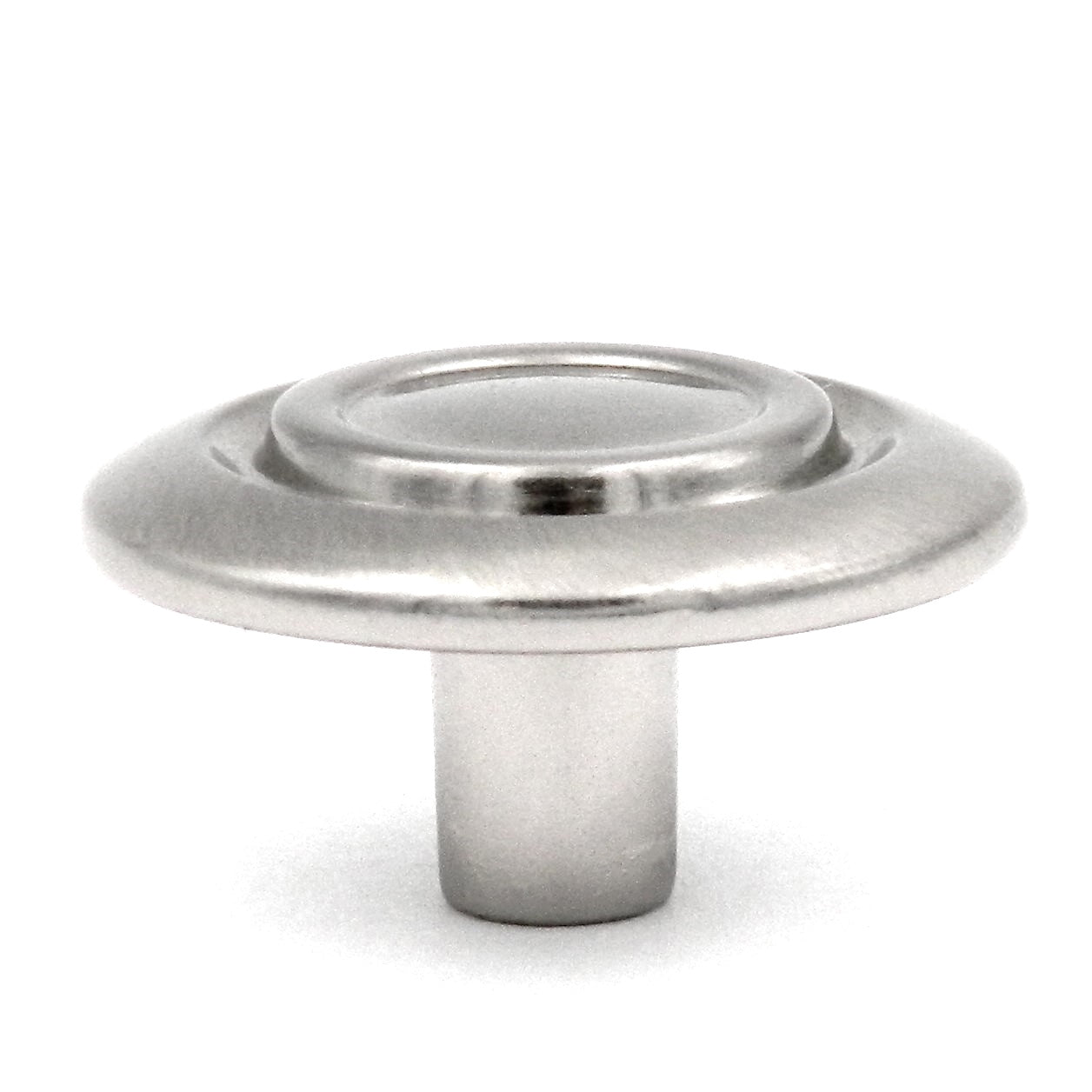 Hickory Hardware Cavalier Satin Nickel Disc 1 3/8" Cabinet Knob Pull P121-SN