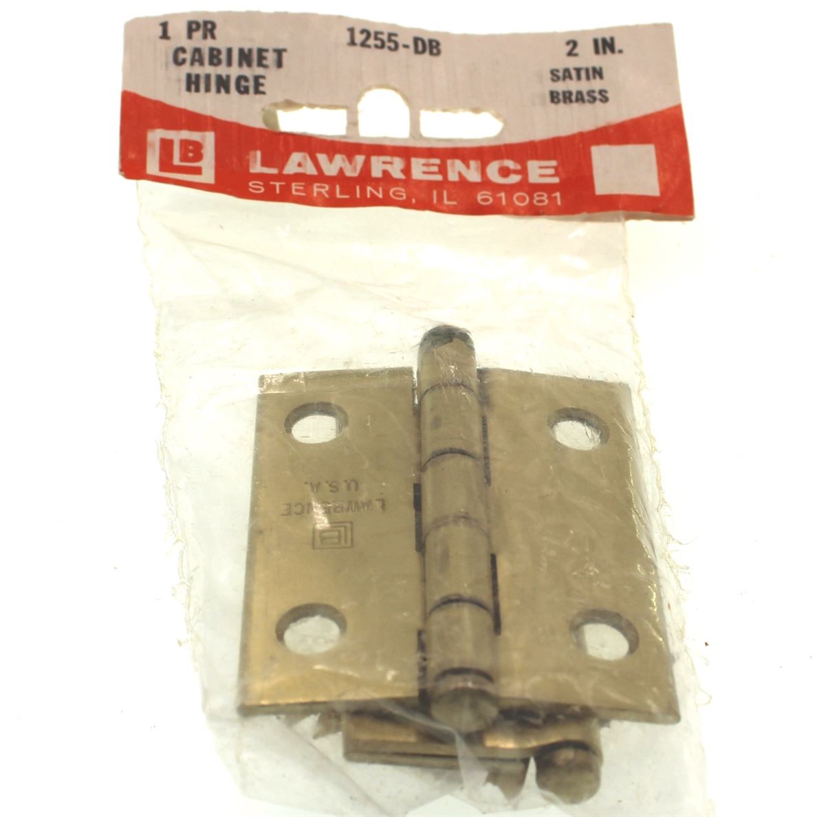 Lawrence Brothers 2" x 1 3/4" Button Tip Light Mortise Hinges 2 Pack P1255S-DB