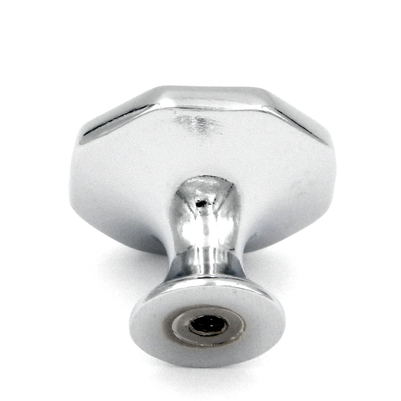 10 Pack Hickory Hardware Conquest 1 1/8" Polished Chrome Flat-Top Octagon Cabinet Knob P14004-26