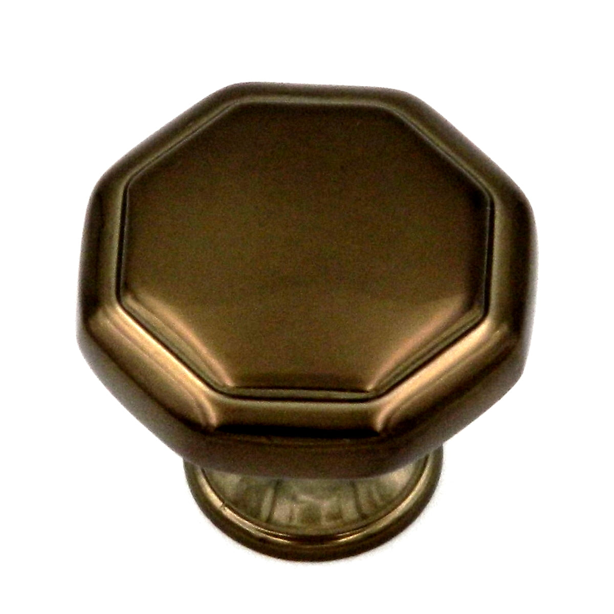 10 Pack Hickory Hardware Conquest 1 1/8" Venetian Bronze Flat-Top Octagon Cabinet Knob P14004-VBZ