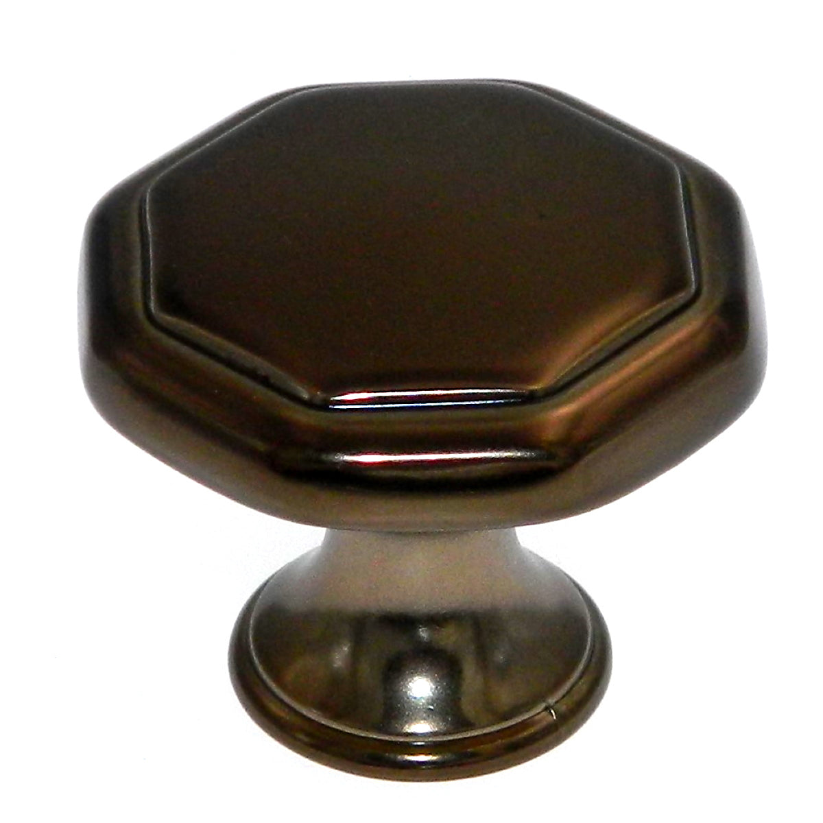 20 Pack Hickory Hardware Conquest 1 1/8" Venetian Bronze Flat-Top Octagon Cabinet Knob P14004-VBZ