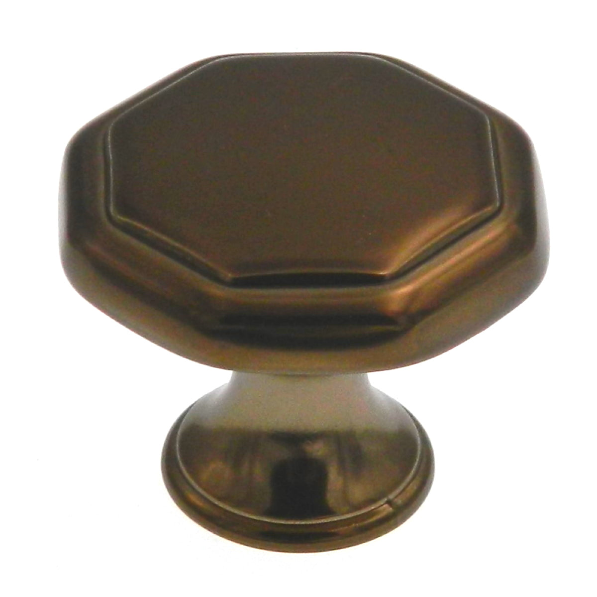 10 Pack Hickory Hardware Conquest 1 1/8" Venetian Bronze Flat-Top Octagon Cabinet Knob P14004-VBZ