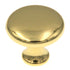 25 Pack Hickory Hardware Conquest 1 1/8" Polished Brass Mushroom Cabinet Knob P14255-3