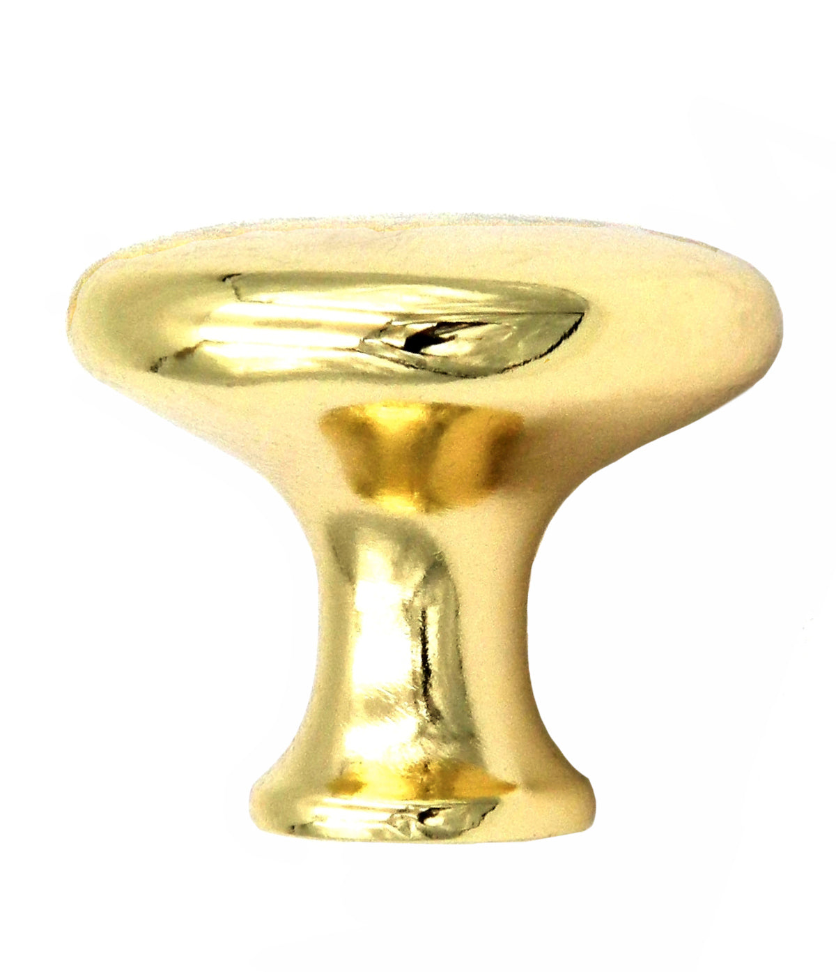 2 Pack Hickory P14255-3 Polished Brass 1 1/8" Round Cabinet Knob Pull Conquest