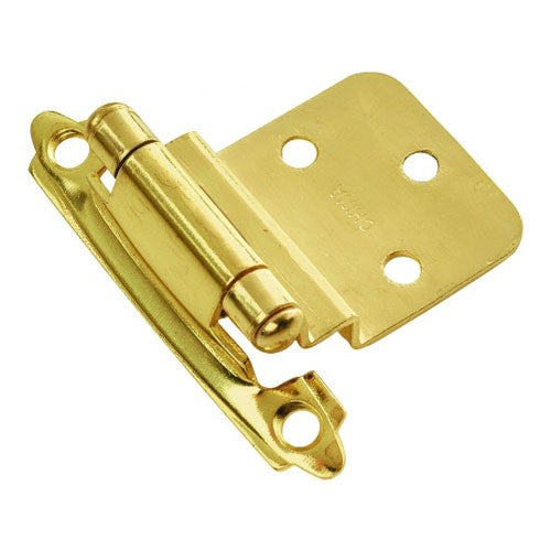 Set of 12 (6 Pair) Hickory Polished Brass 3/8" Inset Cabinet Hinges P143-3-6