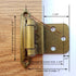 Pair of Antique Brass P143-AB Hickory 3/8" Inset Self-Closing Cabinet Hinges