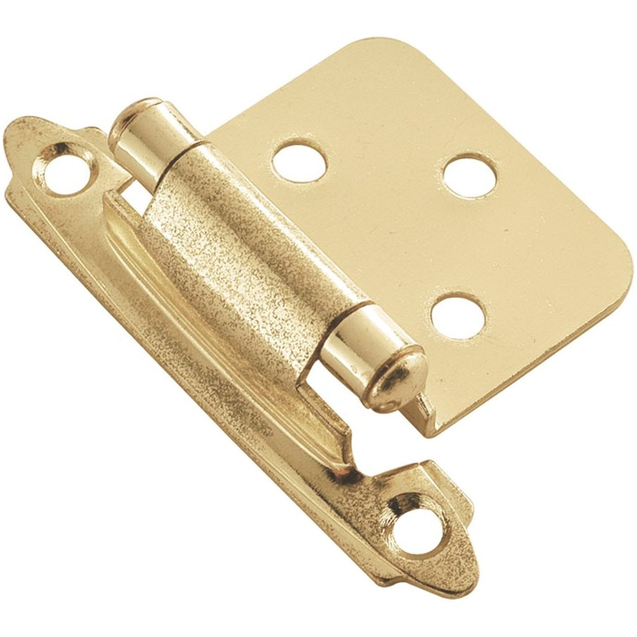 6 Pair (12) Polished Brass Flush Self-Closing Cabinet Hinges Belwith P144-3-6