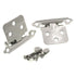 Pair of Hickory Hardware Self-Closing Hinges Flush Variable Overlay White P144-W