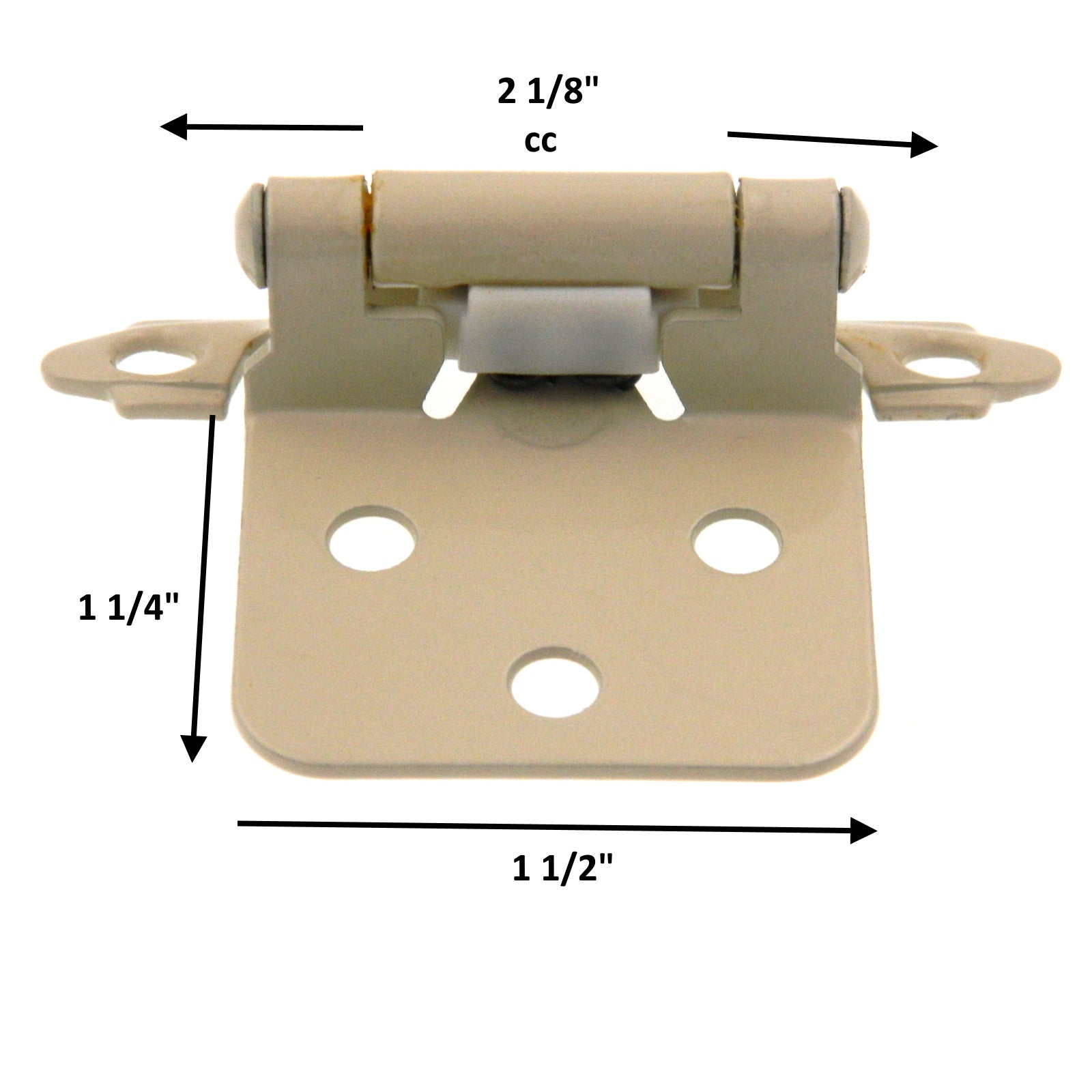 Pair Polished Brass Variable Overlay Self-Closing Flush Cabinet Hinges Belwith P144-3