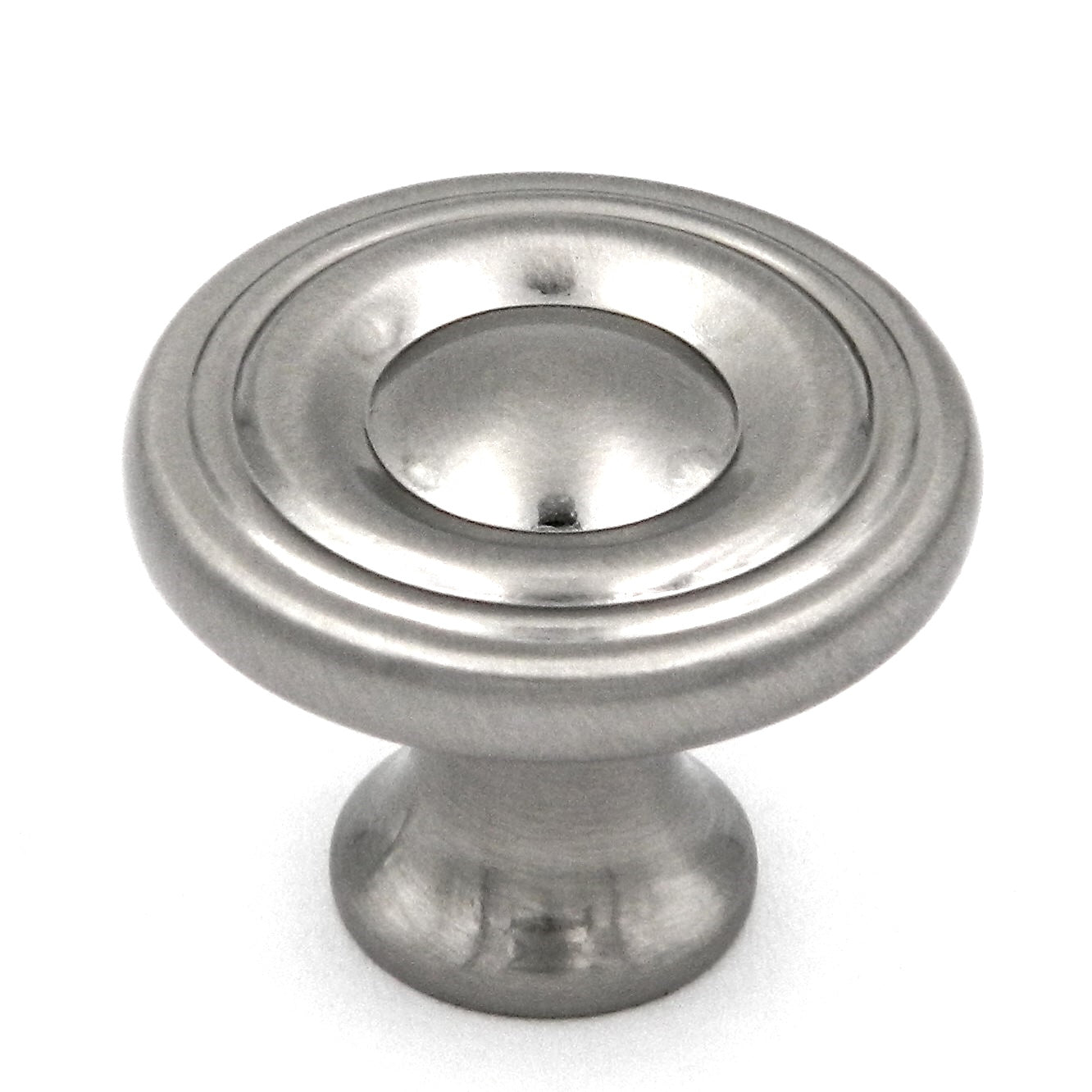 Hickory Hardware Conquest 1 1/8" Satin Nickel Round Disc Cabinet Knob P14402-SN