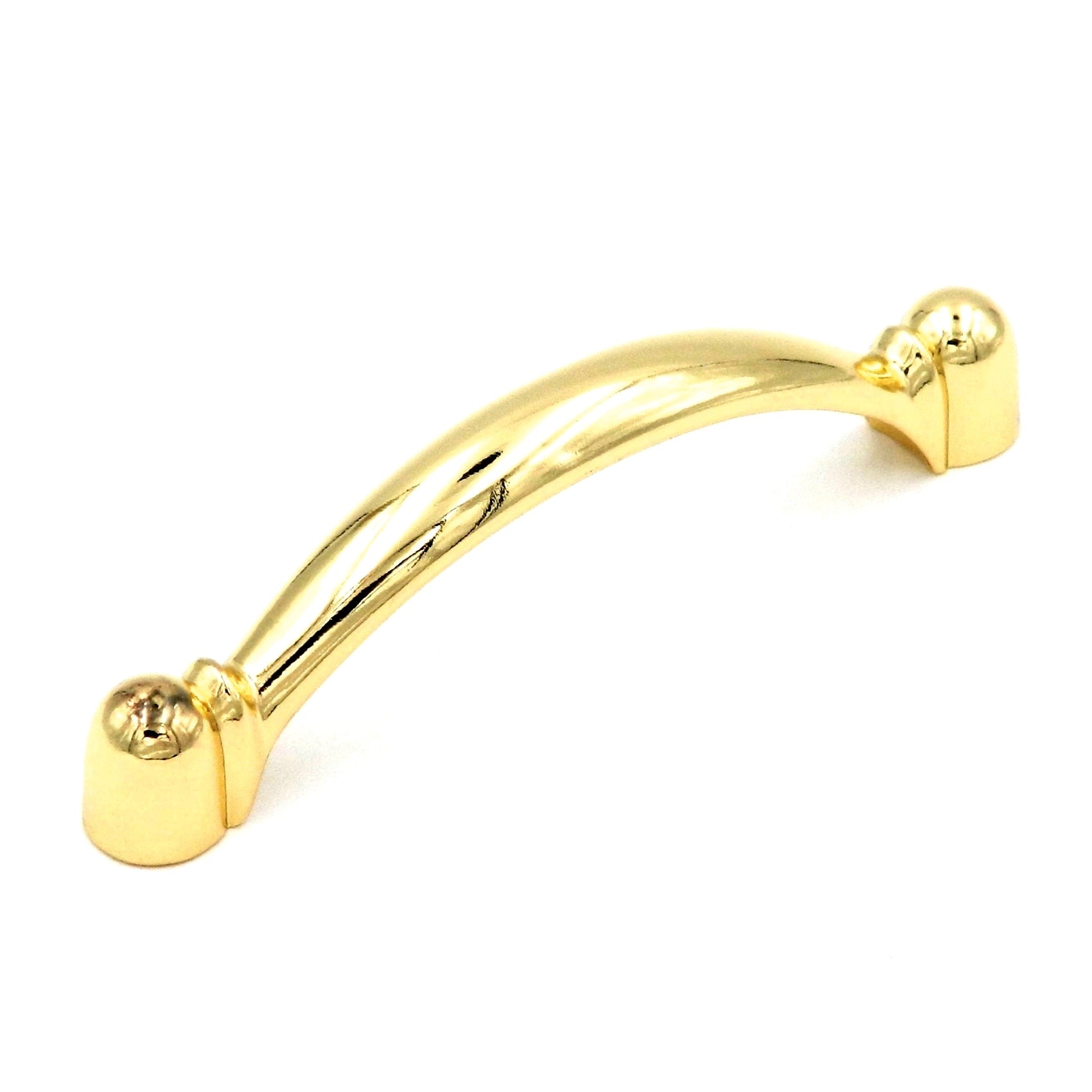 20 Pack Hickory Conquest P14441-3 Polished Brass 3"cc Arch Cabinet Handle Pull