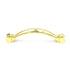 20 Pack Hickory Conquest P14441-3 Polished Brass 3"cc Arch Cabinet Handle Pull